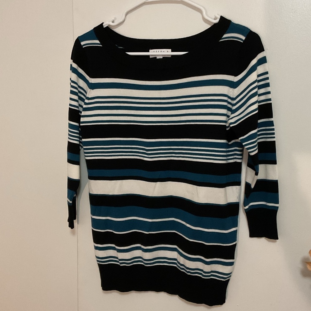 Joseph Women's Striped Sweater - Black, Blue, White